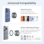 Itramax Magnetic Phone Holder for Gym,Double Ring Magnetic Gym Phone Stand,360 Adjustable Dual-Sided Mount for iPhone 17 Air 16 15 14 13 12 Pro Max,Mag/Safe Case,Metal Surfaces,Alloy Base,Golf Cart