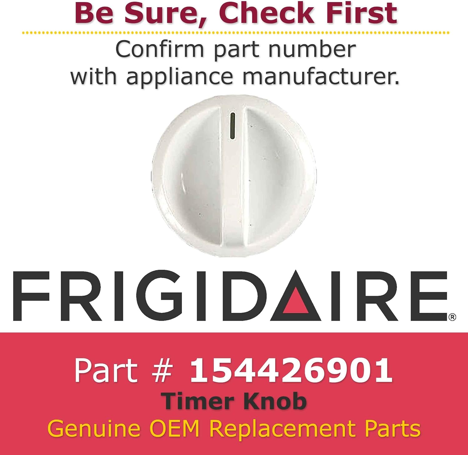 GENUINE Frigidaire 154426901 Timer Knob, Unit