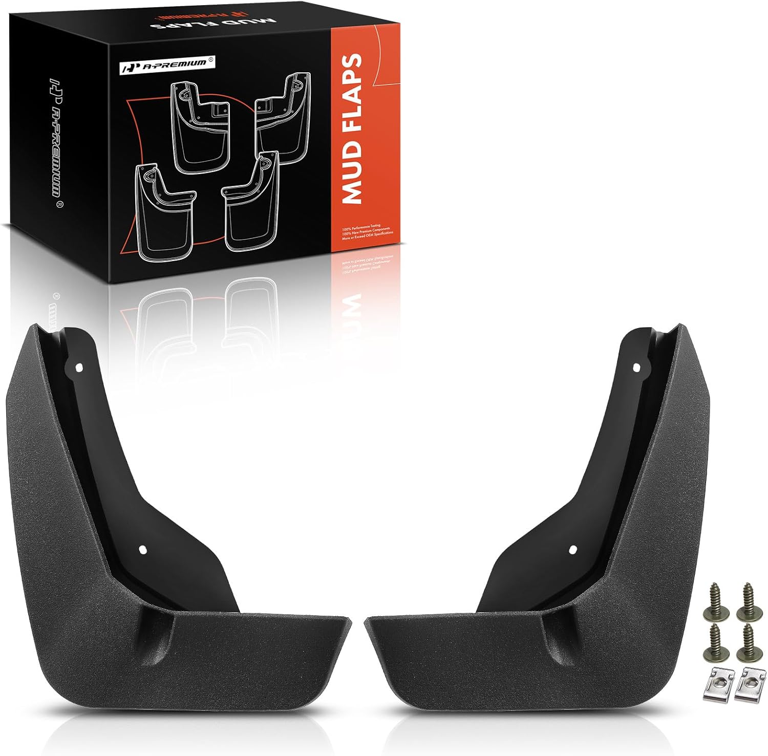 A-Premium Set of 2-PC Rear Mud Flaps Splash Guards Compatible with Chevrolet Suburban Tahoe 2021-2023, Left & Right Mudguards Mudflaps, with Hardware Accessories (Not for Z71 & Power Running Board) (2PCS) Rear Left & Right