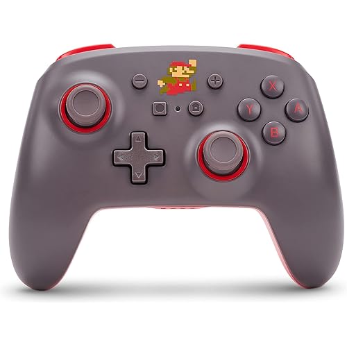 PowerA Wireless Controller for Nintendo Switch - Dungeon Jump Mario, Rechargeable, Bluetooth 5.0, 30 Hours Battery Life