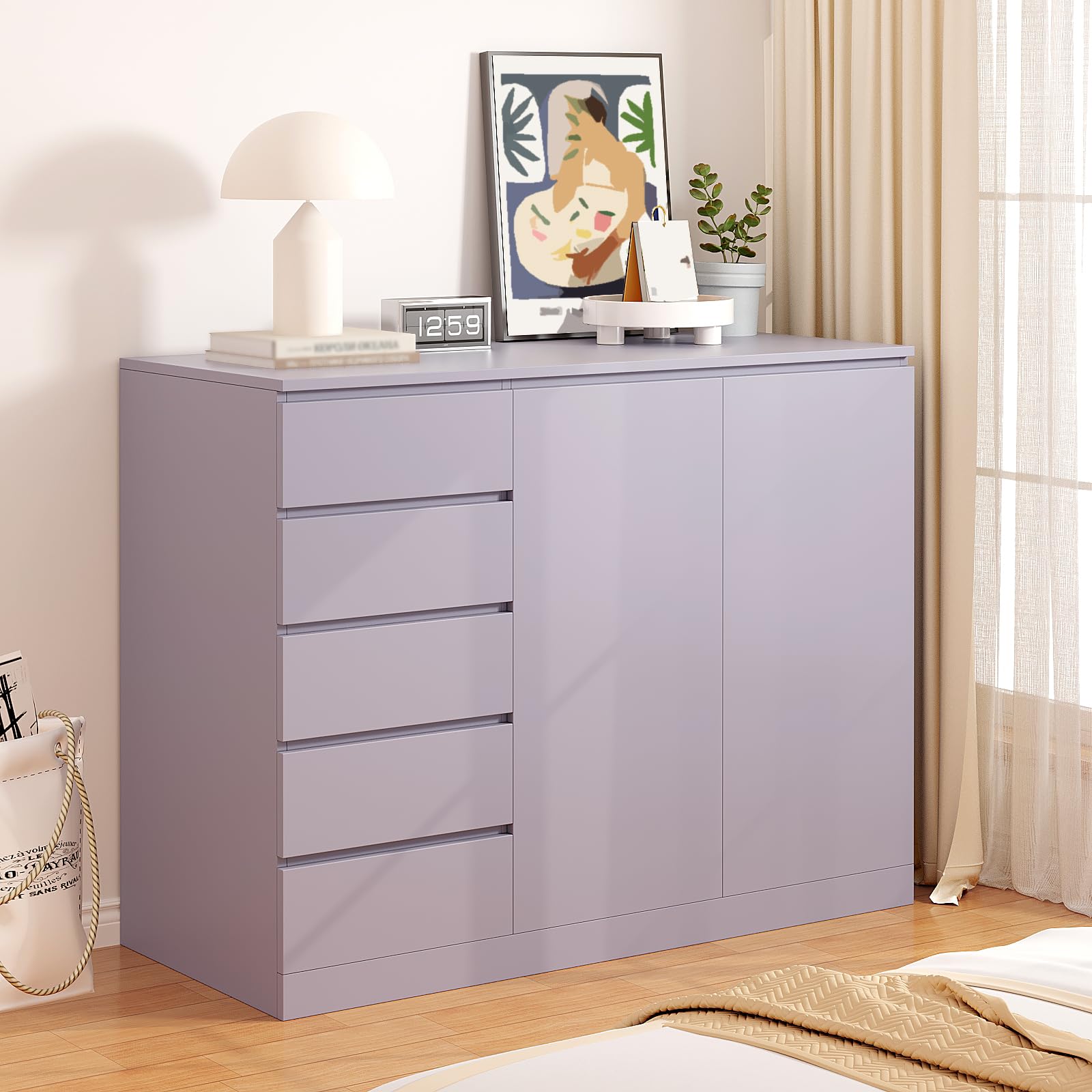 Biyoee Matte Purple Peel And Stick Wallpaper – 15.7" X 118" Self-Adhesive, Waterproof Vinyl Roll – Removable Contact Paper For Cabinets, Furniture, Bedroom Walls, Accent Walls – Renter Friendly