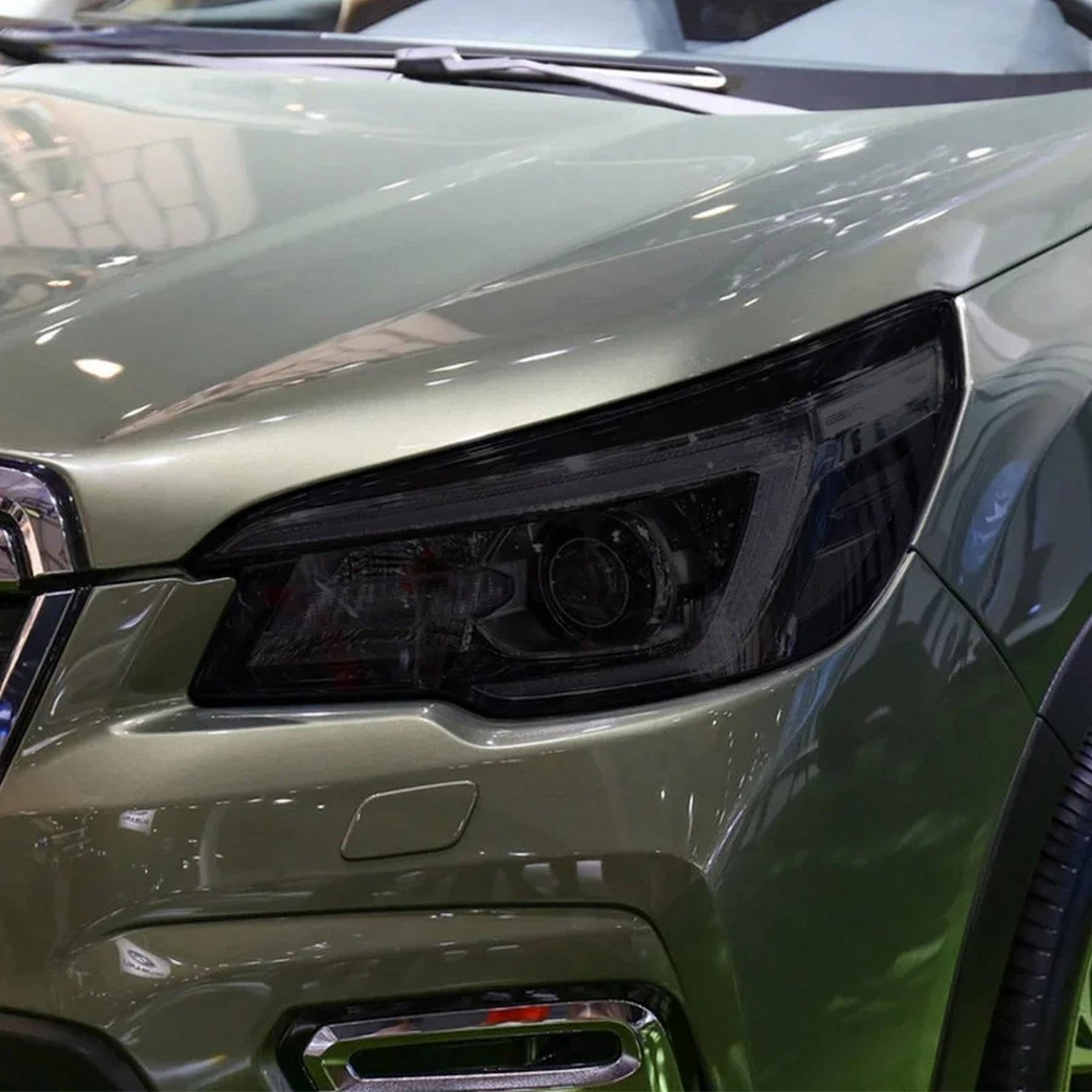 ChrOx Akcesoria do folii ochronnej reflektorów samochodowych Renowacja reflektorów Przezroczysta czarna naklejka TPU, do Subaru Forester 2019-obecnie