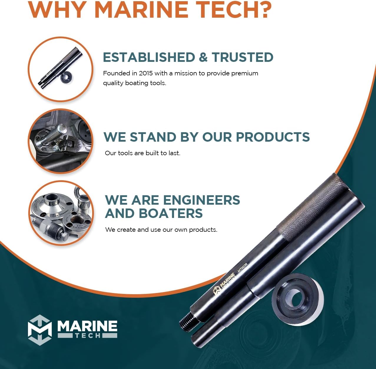 Marine Tech Tools Gimbal Bearing Alignment & Install Kit, Mercruiser Alpha One Alignment Tool, Gimbal Bearing Install Tool for Gimbal Bearing Mercruiser Alpha 1, MR, Bravo, OMC, Cobra, Volvo