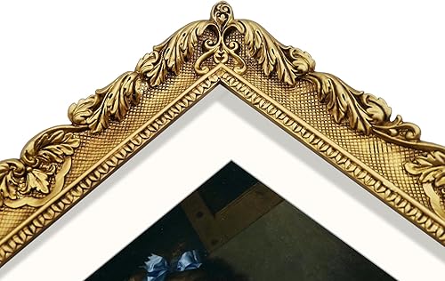 Miniatura 9 de Portarretratos vintage de 8 x 10 pulgadas, marco de fotos barroco de 8 x 10 pulgadas, para mesa y colgar en la pared