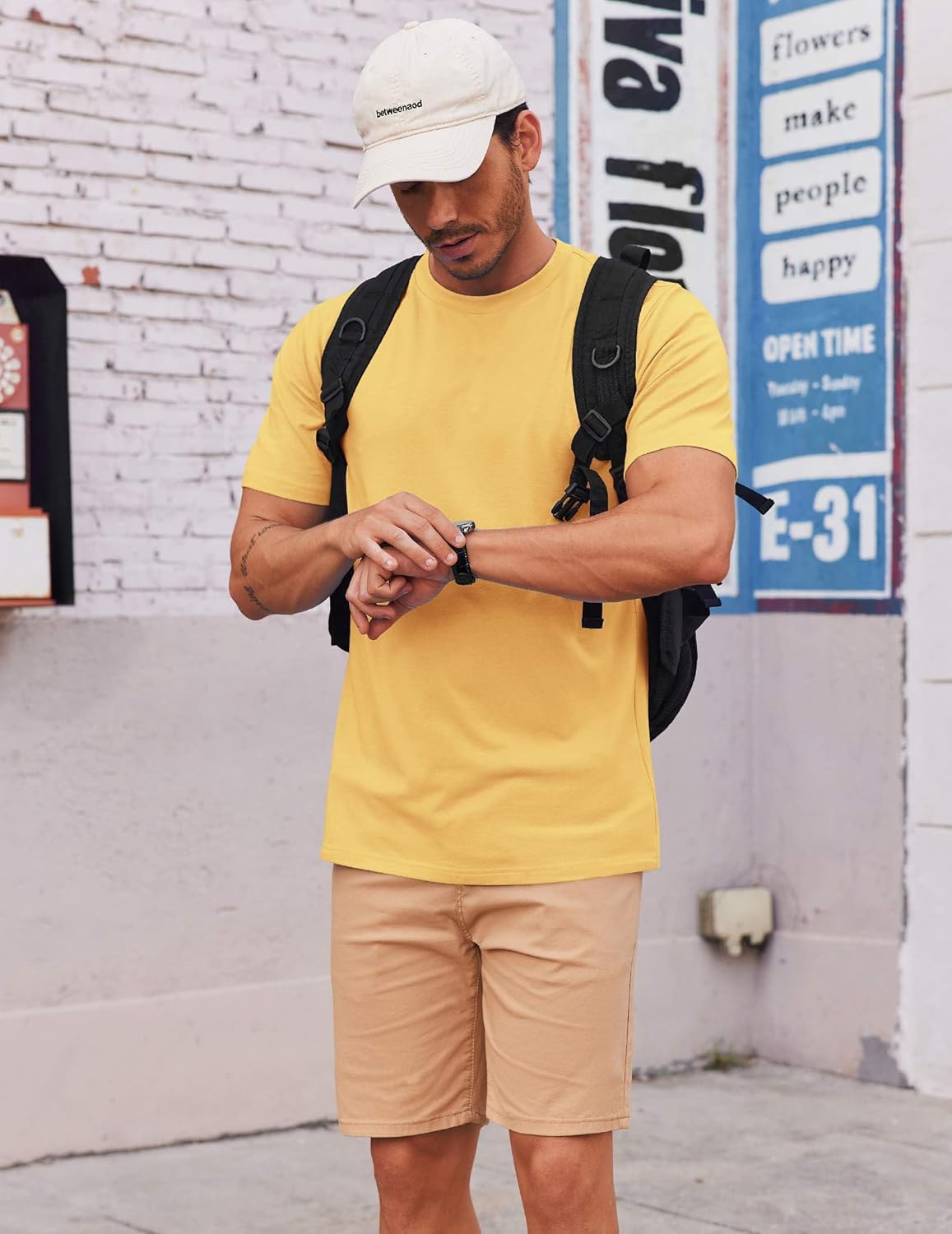 COOFANDY Men's T Shirt Short Sleeve Cotton Blend T-Shirts Crew Neck Casual Summer Basic Tee Shirts - Image 3