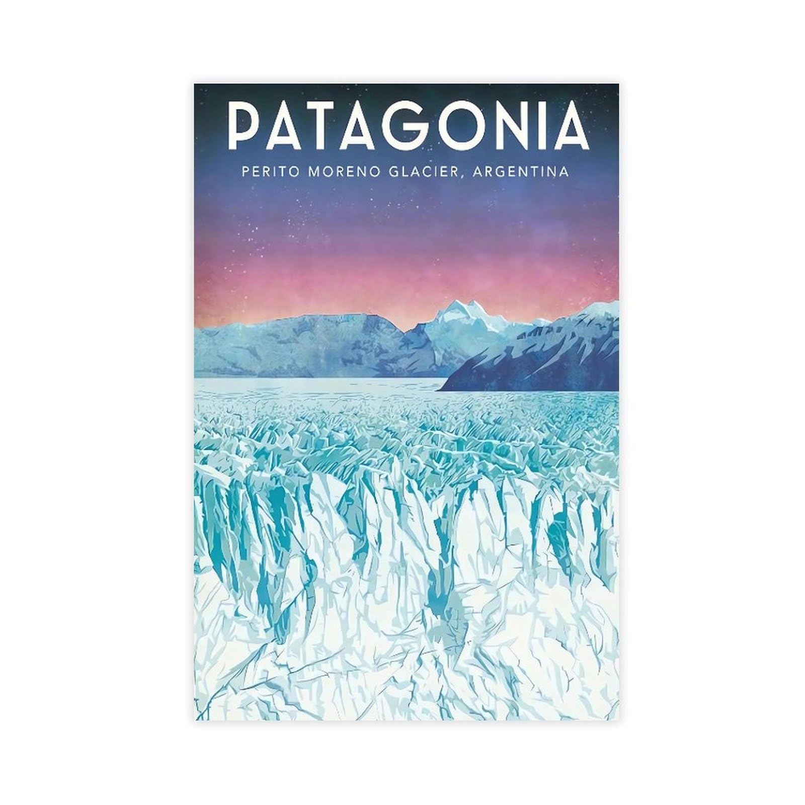 QNVJQKDSI Patagonia Travel Vintage Canvas Poster Bedroom Decor Landscape Office Room Decor Gift 24" L X 36" W