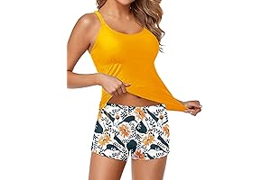 Tankini Swimsuits with Shorts: Athletic Bathing Suit with Tummy Control