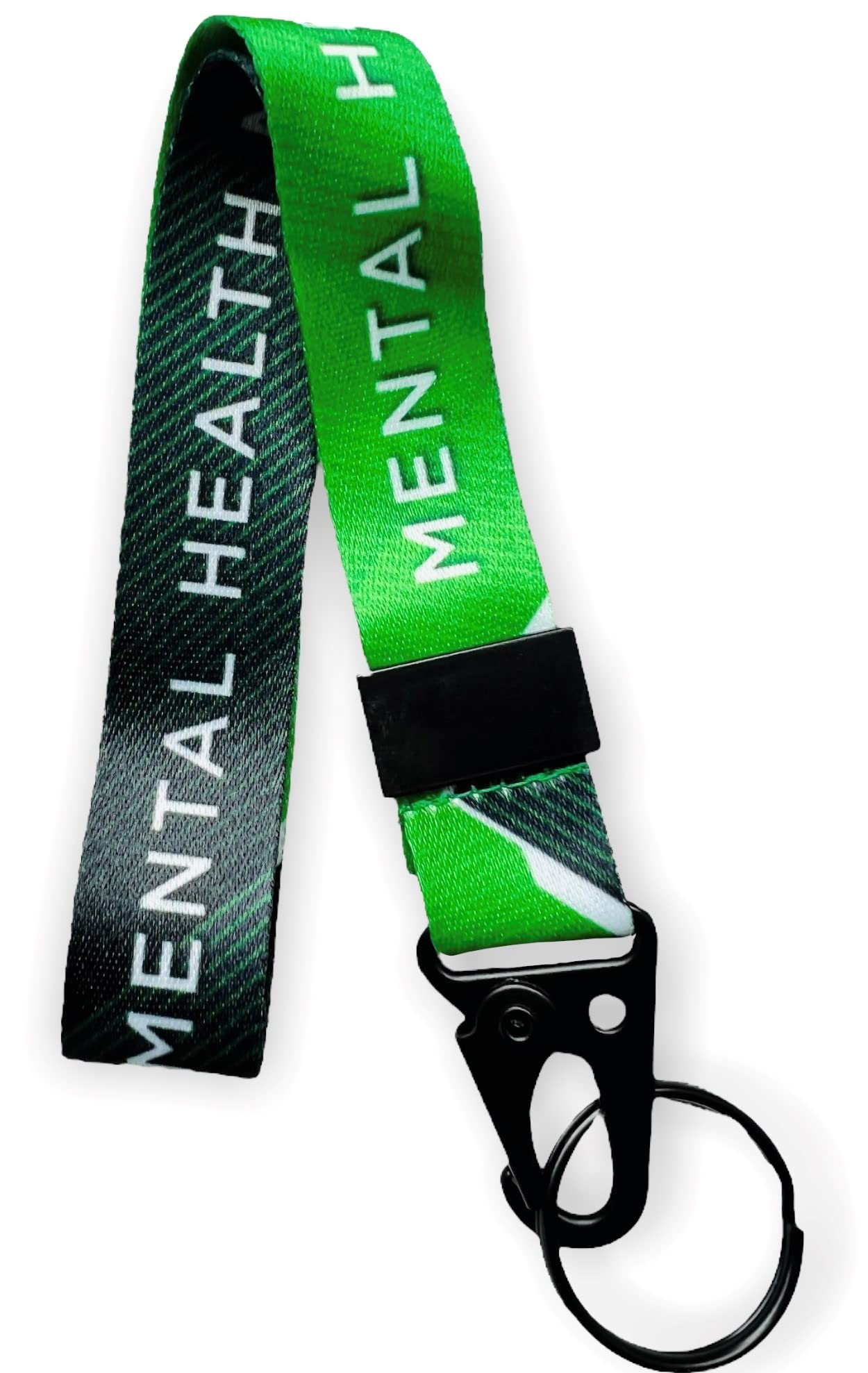 PAC Supplies Global Mental Health Matters Adjustable Wrist Strap Lanyard For Phones, Go Pro, Camera, Keys, With Keyring