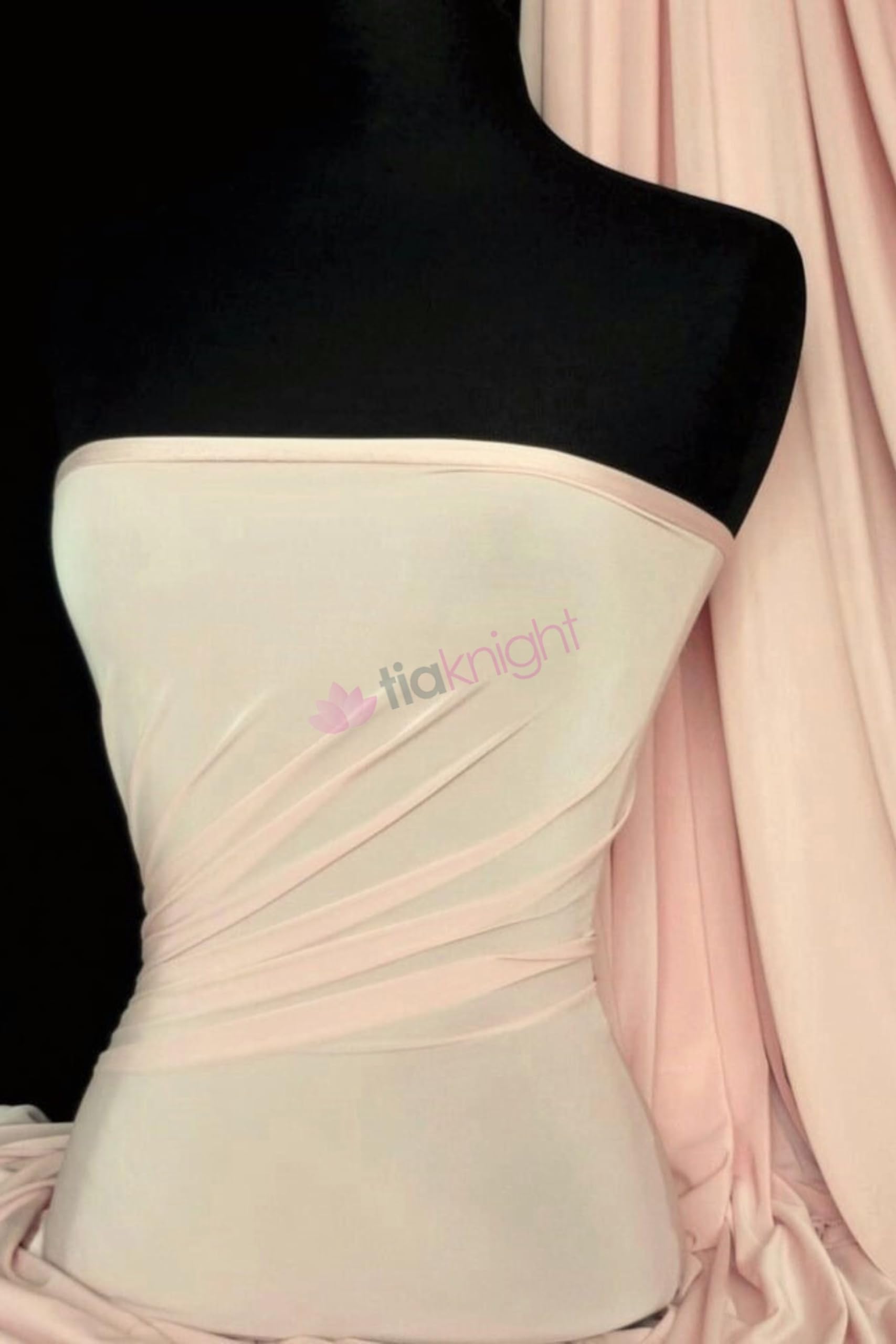 Tia Knight Nude Premium Quality Silk Touch Jersey Stretchy Dressmaking Fabric Sold By The Metre 50+ Colours In Stock Same Day Dispatch By (Nude)