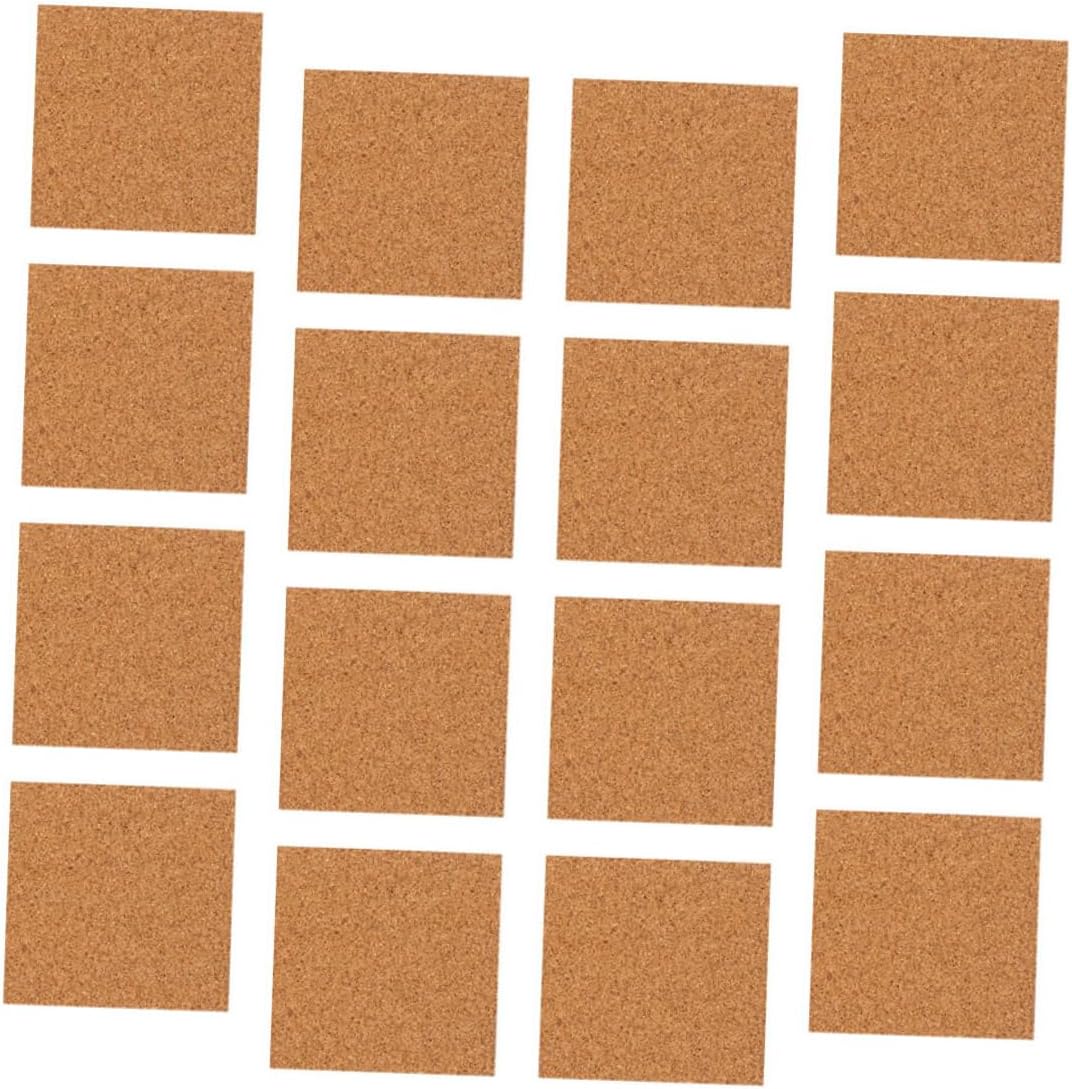 28Pcs Self-Adhesive Cork Coasters Squares for Potted Plants, Home DIY