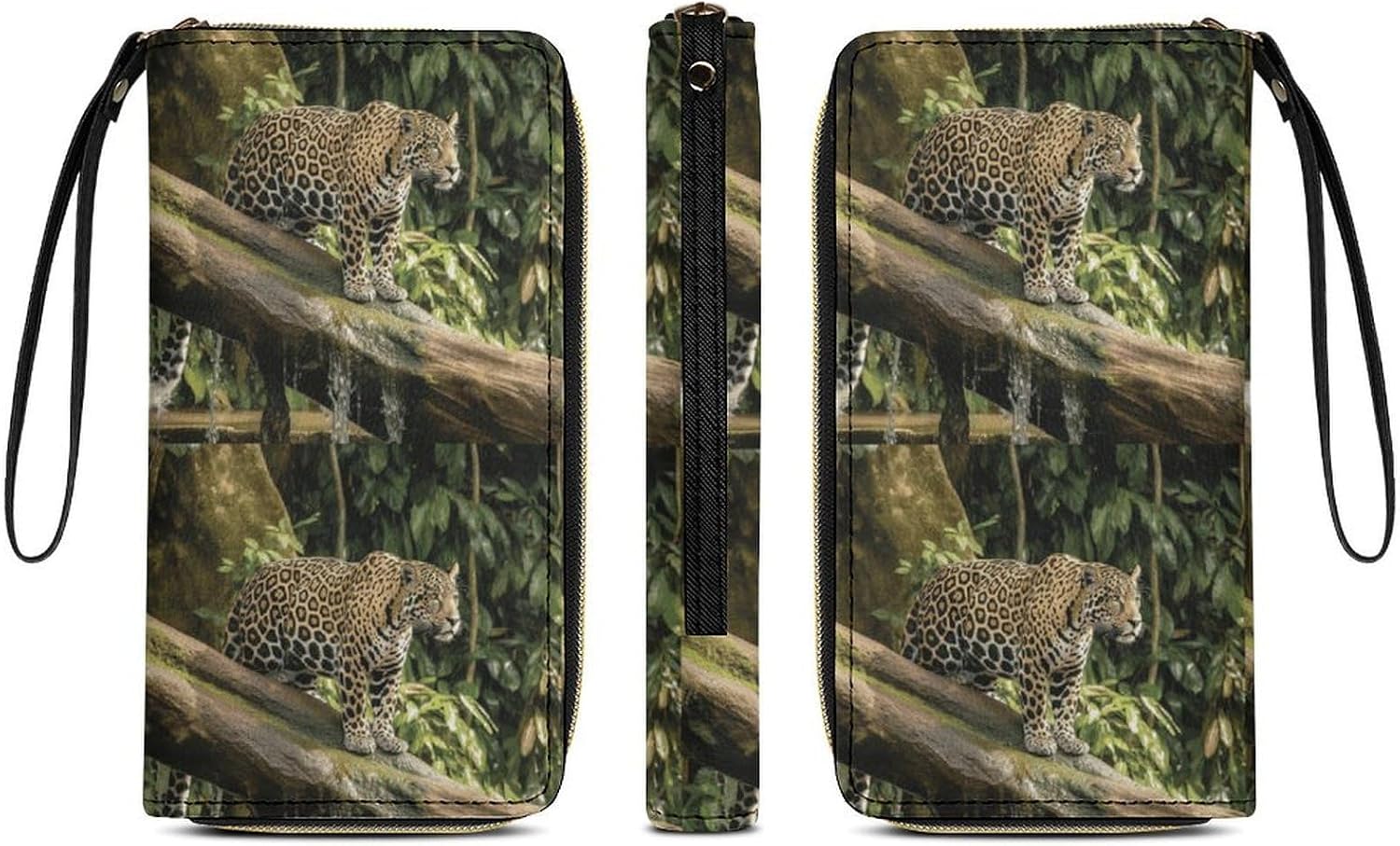 Cheetah Wristlet Clutch Wallet with 4 Card Slots image 5