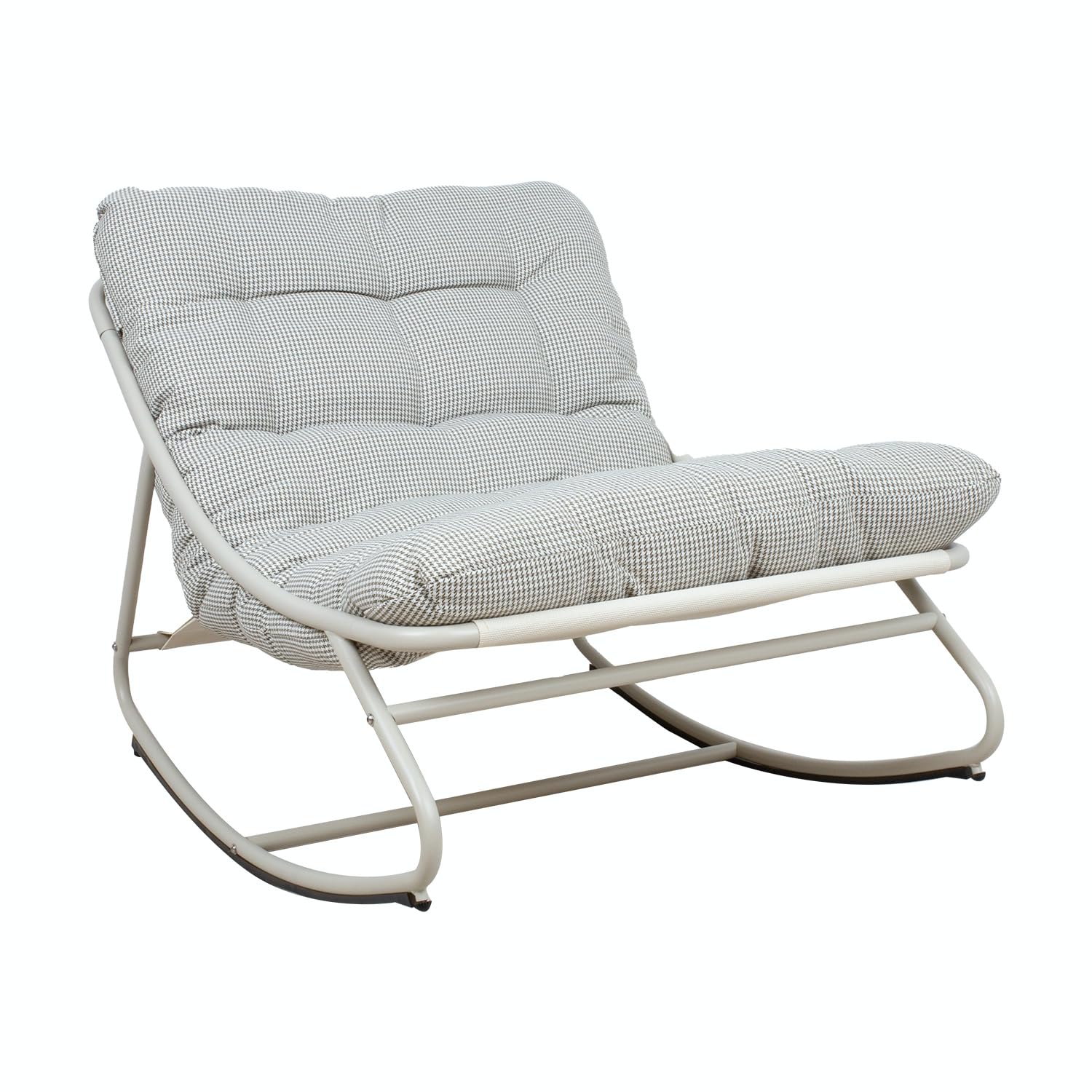 Chaise rocking Samba gris clair : fauteuil bascule salon et fauteuil allaitement tissu
