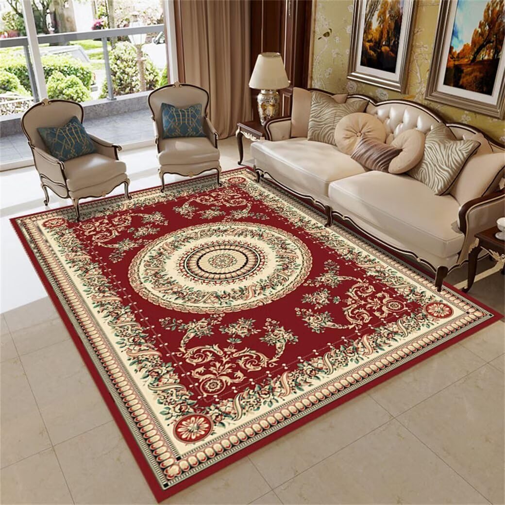 Tapis chambre 60x110CM floral pastoral tapis decoration interieure durable