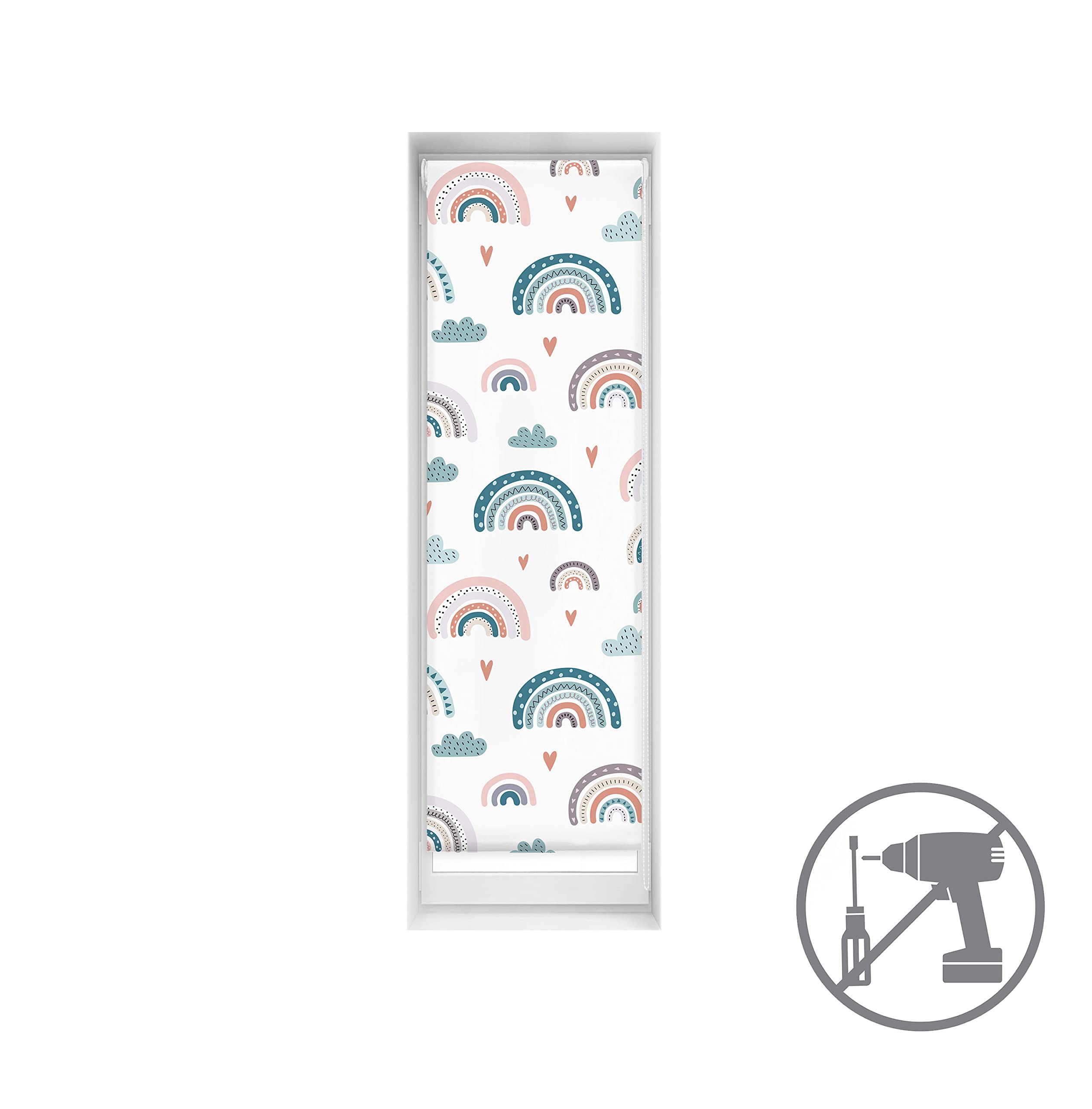 Blindecor Store imprimé Easyfix Relax Arc-en-Ciel Bleu 40 x 150 cm