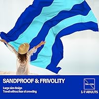 Vista 133 de Beach Blanket Oversized Extra Large 78" X 81",Waterproof Sandproof Beach Blanket 1-7 Adults Lightweight Durable for Travel Camping Hiking Picnic