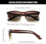DUSHINE Lunettes de soleil polarisées pour femmes Style rétro classique UV400 Protection