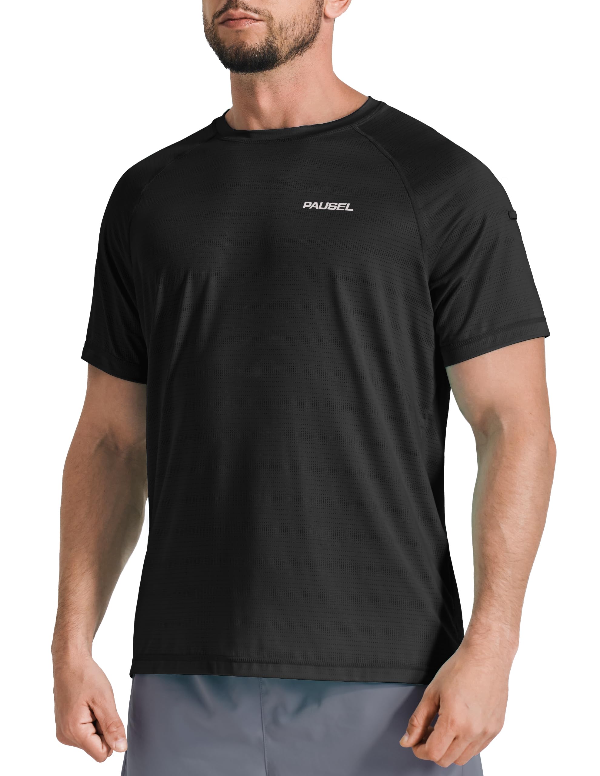 Men's Workout Short Sleeve Athletic Gym Shirts UPF 50+ Sun Protection Quick Dry Swim Shirt Summer Tshirts for Beach