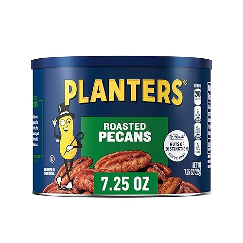 Miniatura 1 de PLANTERS Pecanas tostadas 725 onzas recipiente resellable nueces saladas aperitivos para adultos aperitivos para niños aperitivos veganos Kosher