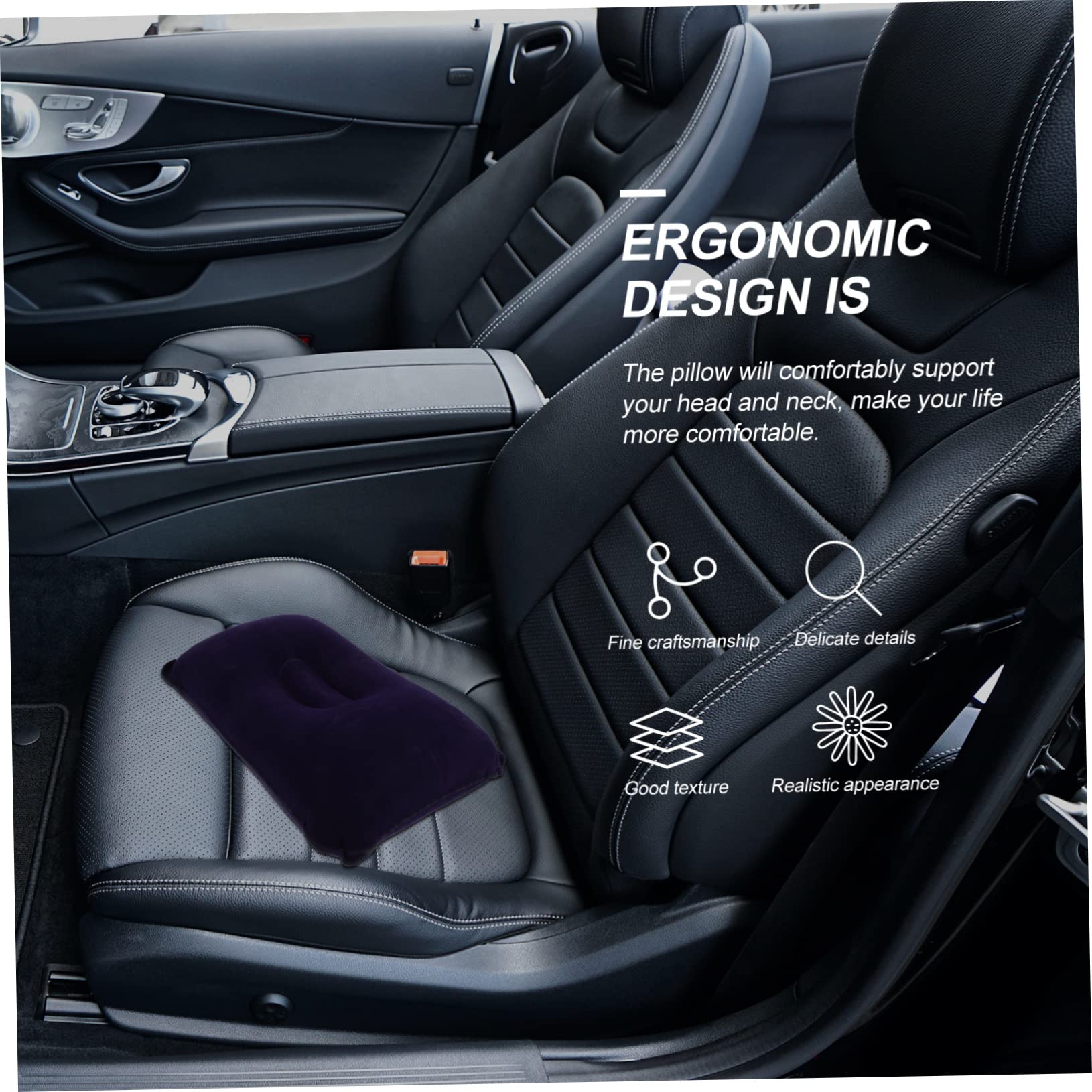 Mobestech Inflatable Travel Pillow Lightweight Camping Office Rest Pillow for Comfort Material for Outdoor Travel and Napping Needs