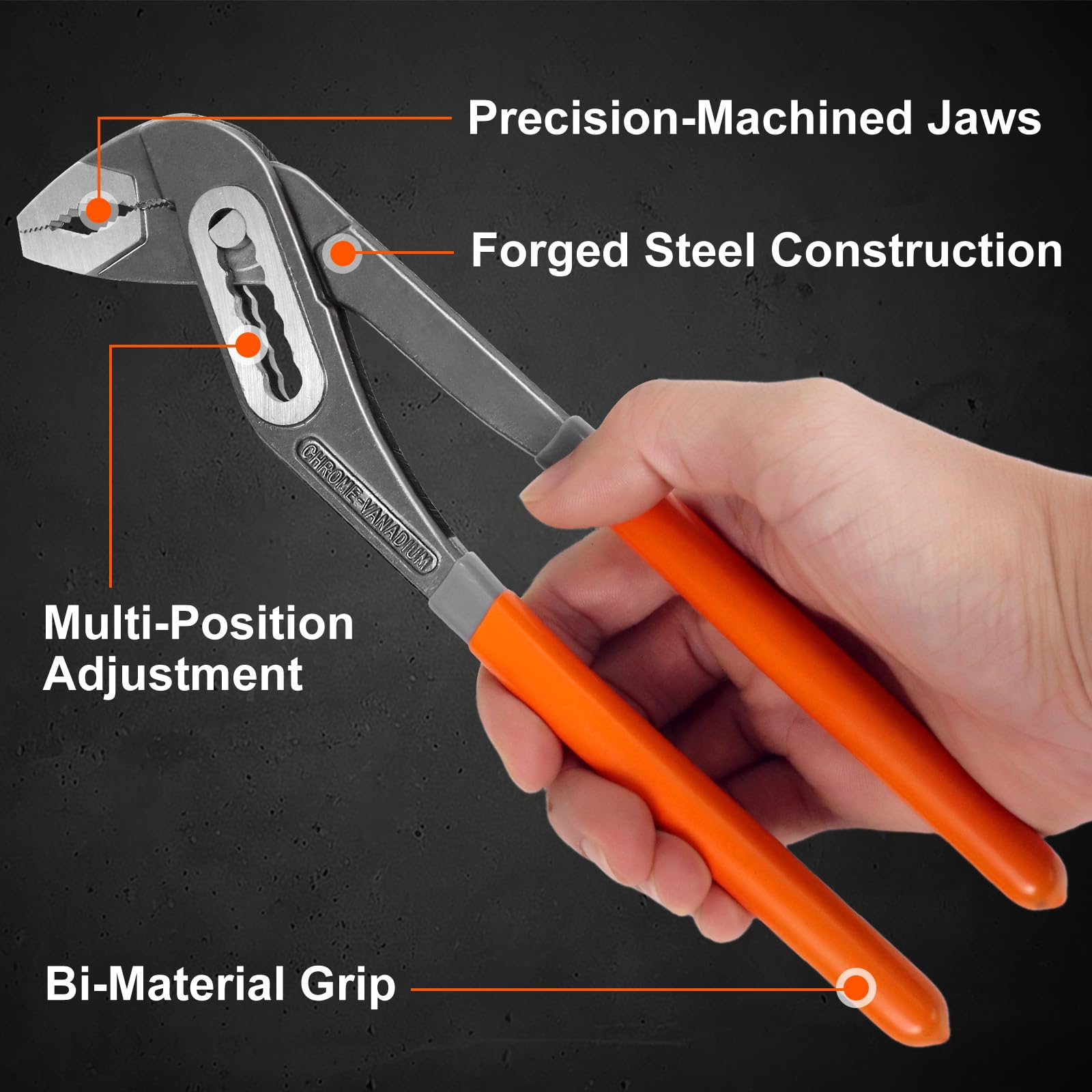 Water Pump Pliers Set - 8" & 10" Groove Joint Pliers -6