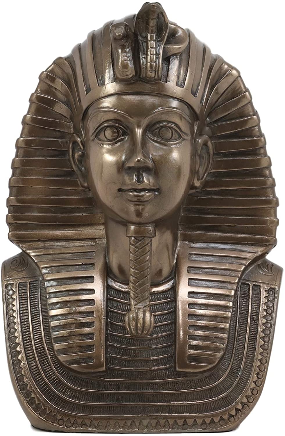 Ebros Model Bronzed Cobra and Vulture Mask of Pharaoh Egyptian King TUT Bust Statue 6.25" Tall Classical Ancient Gods of Egypt Decorative Figurine Home Decor Sculpture of Historical Civilization