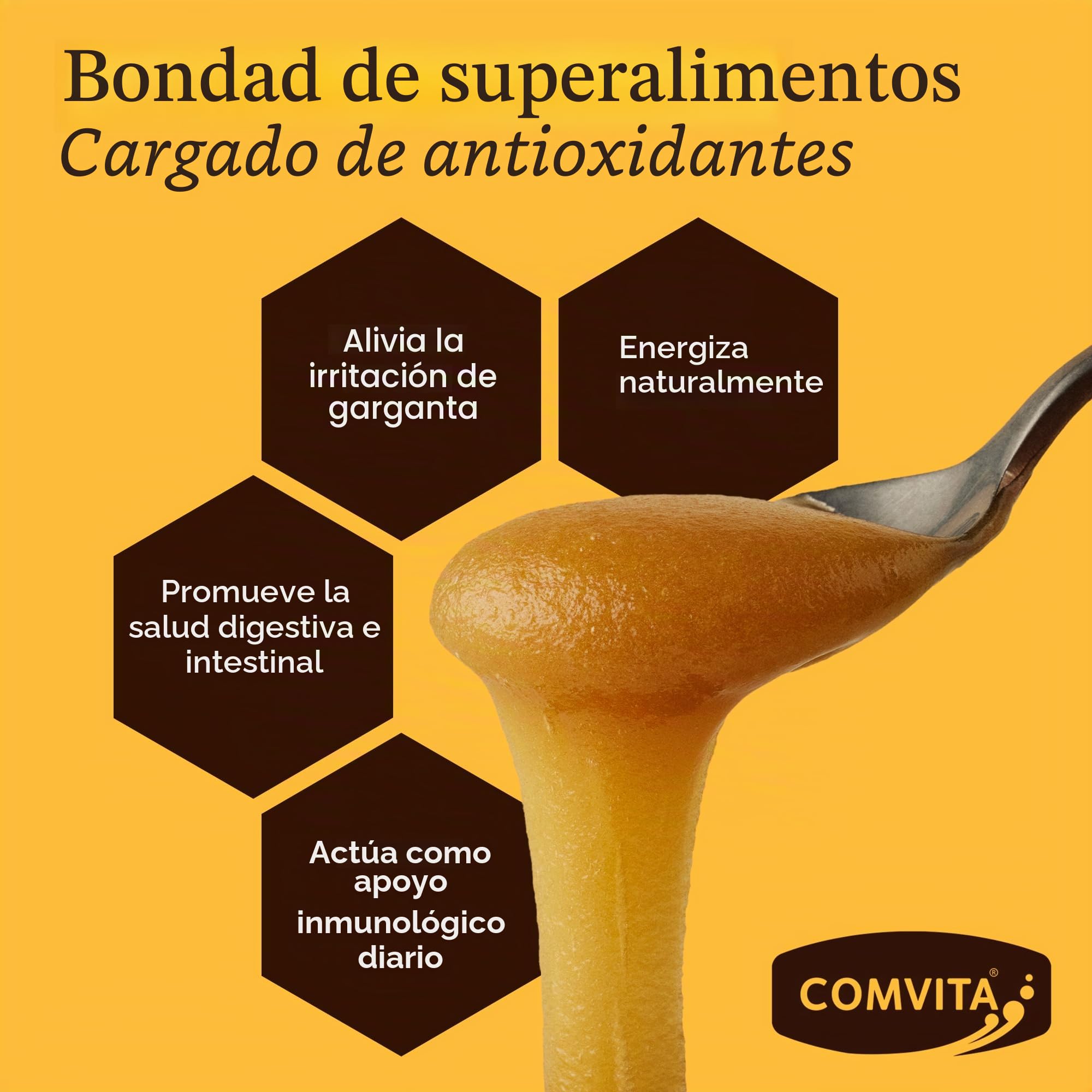 Comvita - Miel de Manuka UMF 15+ - 250 g - No contiene Huevo Ni Lactosa - Propiedades Antioxidantes y Digestivas - Sabor Muy Dulce - Miel de Nueva Zelanda