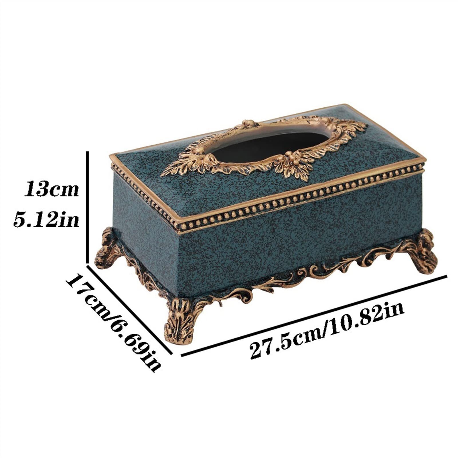 Portafazzoletti Multifunzionale Scatola di tessuto semplice retrò Stile country Scatola di carta di pompaggio di lusso leggera Scatola di immagazzinaggio di tessuto in resina Ornamenti di decorazione