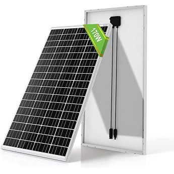 ECO-WORTHY Monocrystalline Solar Module 170W Solar Panel 12V Ideal for charging 12V batteries for caravans Garden Motorhome Boat and house roof