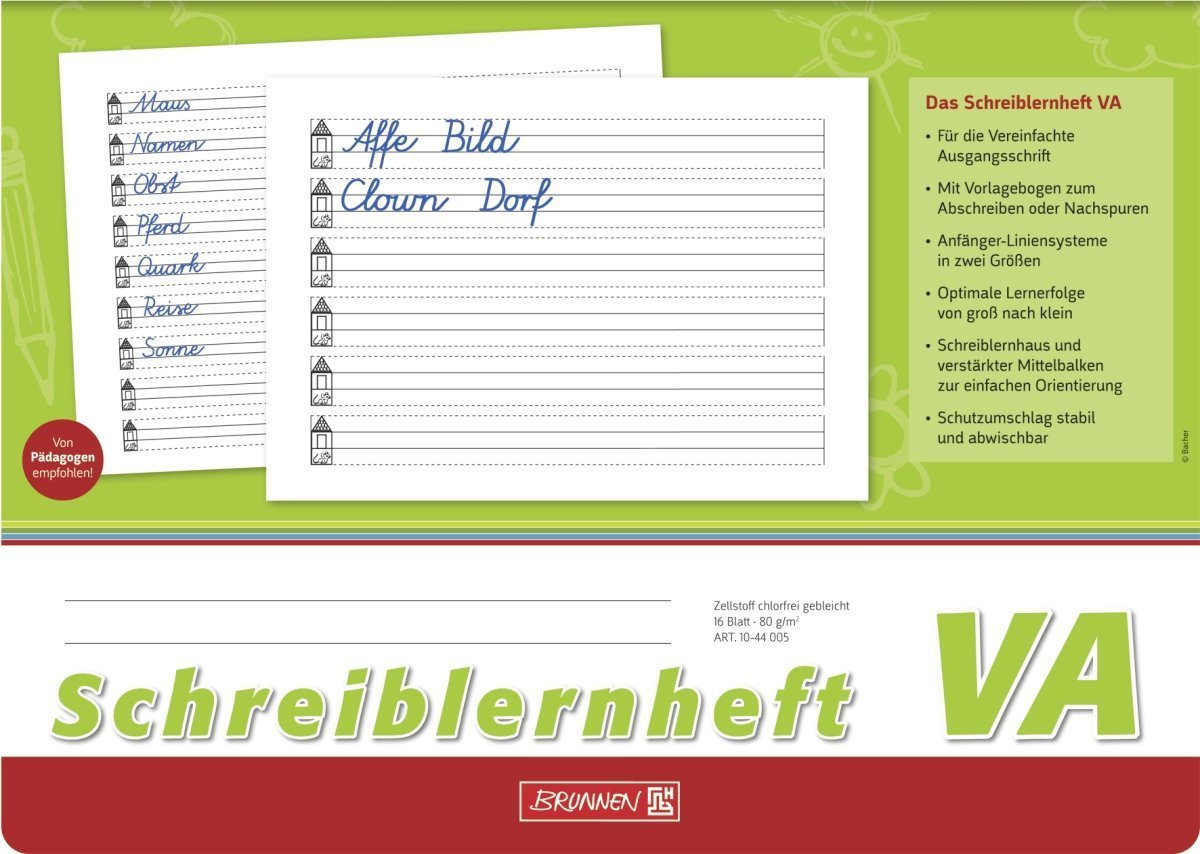 10x Schreiblernheft VA Brunnen