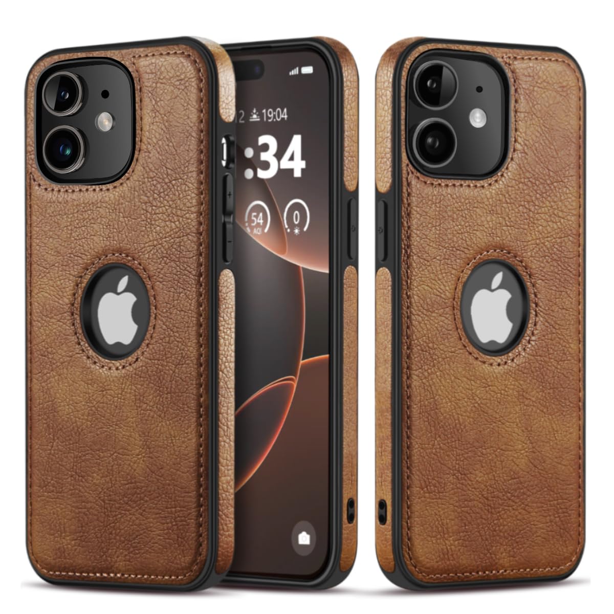 DOGODON Design Compatible with iPhone 11 Case Luxury Leather Business Vintage Slim Non-Slip Soft Grip Shockproof Protective Cover (2019) 6.1 Inch (