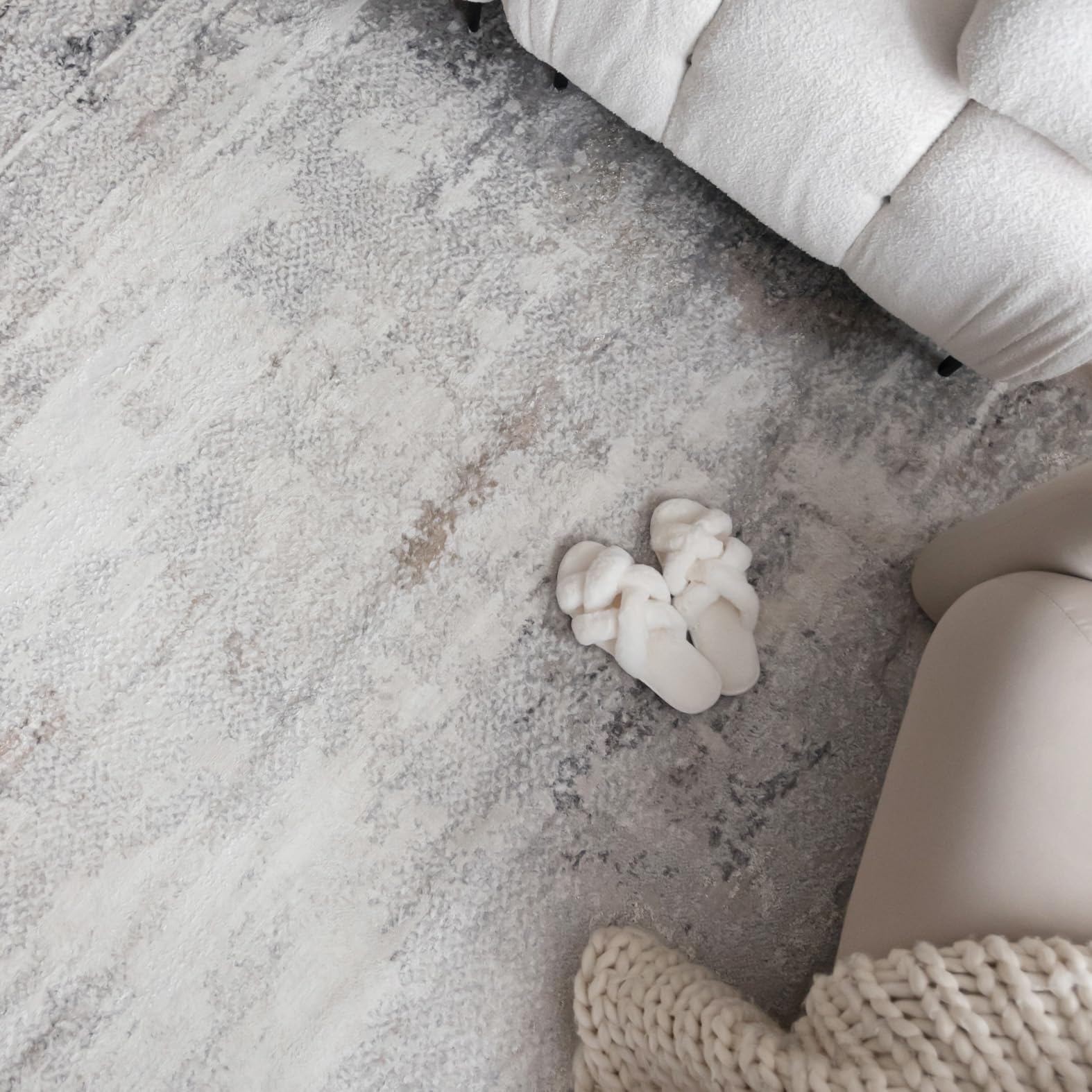 Mazovia Tappeti - Moderno Astratto Tappeto per Soggiorno, Camera da Letto, Sala da Pranzo, Ufficio - Pile Corto Rettangolo - Certificato OEKO-TEX - Elegante Tappeti - Beige Grigio - 160 x 230 cm