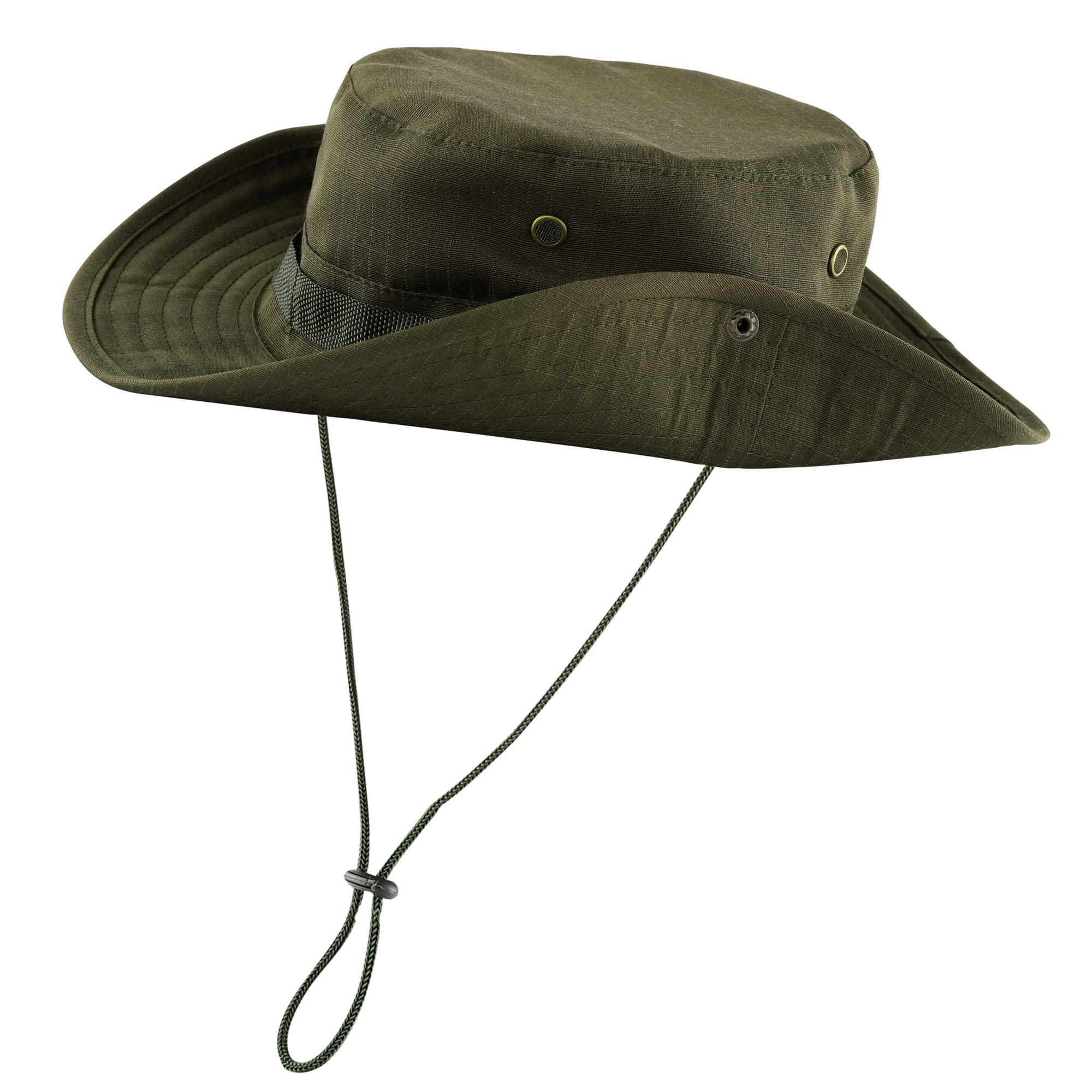 Bucket Hat Boonie Cowboy Hat Wide Brim Caps Fishing Hat with Adjustable Strap