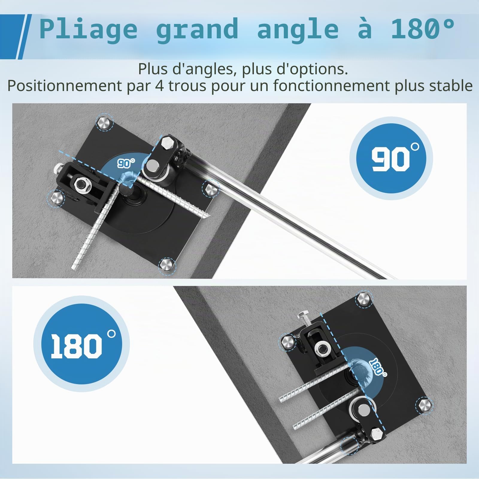 MXBAOHENG Cintreuse de barres d'armature de 1-16mm Cintreuse de barres d'armature Machine à cintrer portable pour tiges déformées de pliage de barres d'armature pour acier rond/acier renforcé/fer plat
