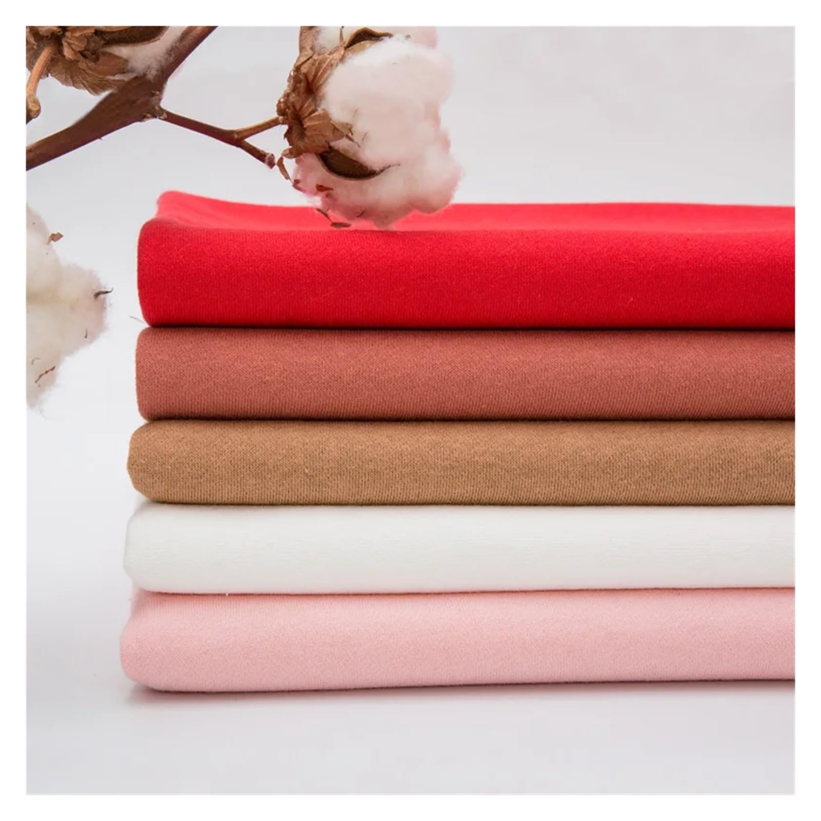 Tejido de forro polar de punto Tela de lana algodón punto pesado for coser pantalones, sudadera con capucha y abrigo, 50x180cm/unid(Color 32)