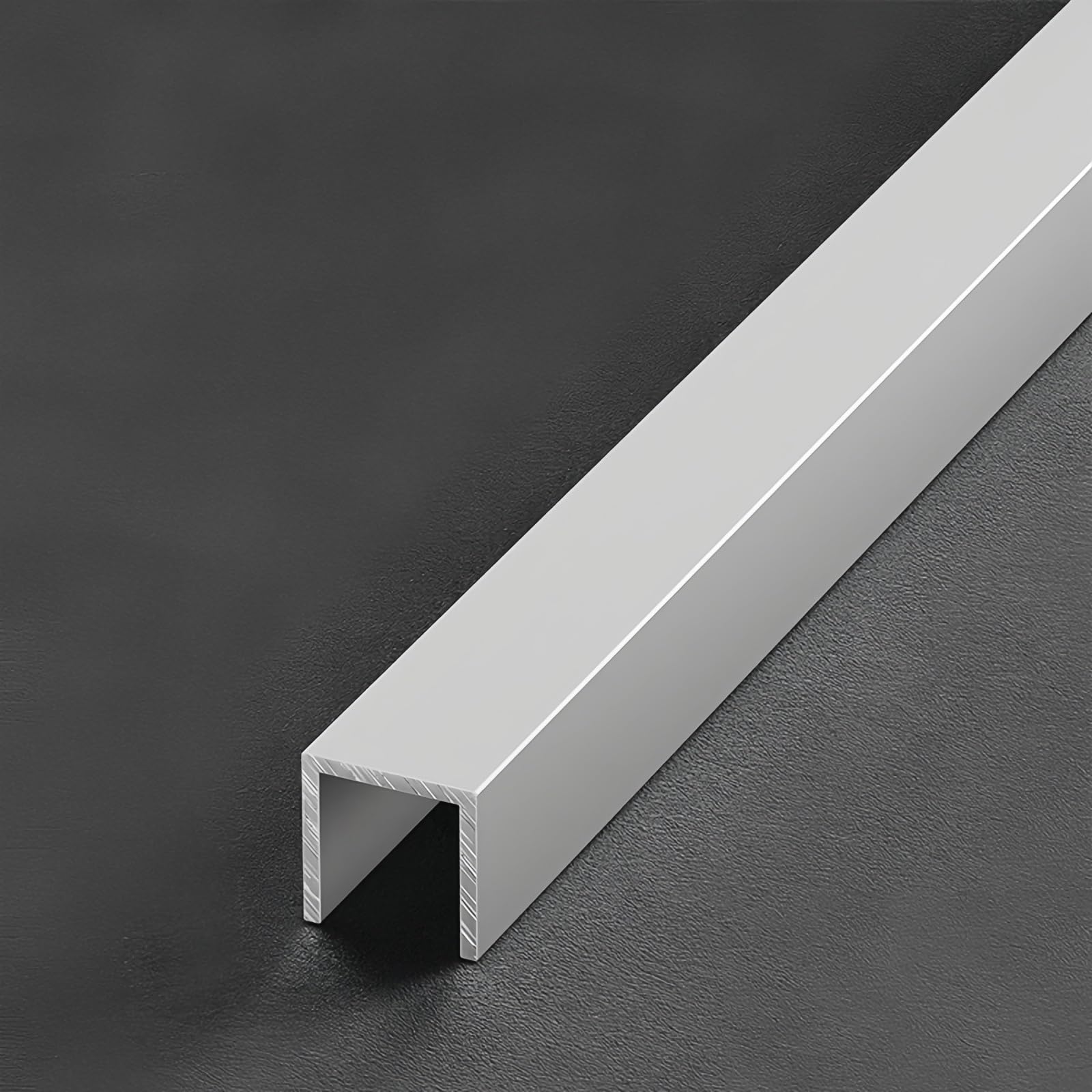 Coayuou Edge Trim 100cm* 3 Pcs Metal Edge Protector Aluminium Channel U Profile Perfect For Protecting And Decorating Edges Of Countertops, Shelves, And More Rust-Resistant(Silver,10 * 80mm)