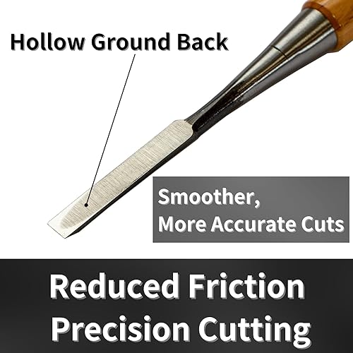 Miniatura 37 de Cincel japonés 1.417 in 1-3/8" Oire Nomi, cincel de madera profesional para carpintería, mango de roble rojo japonés, fabricado en Japón