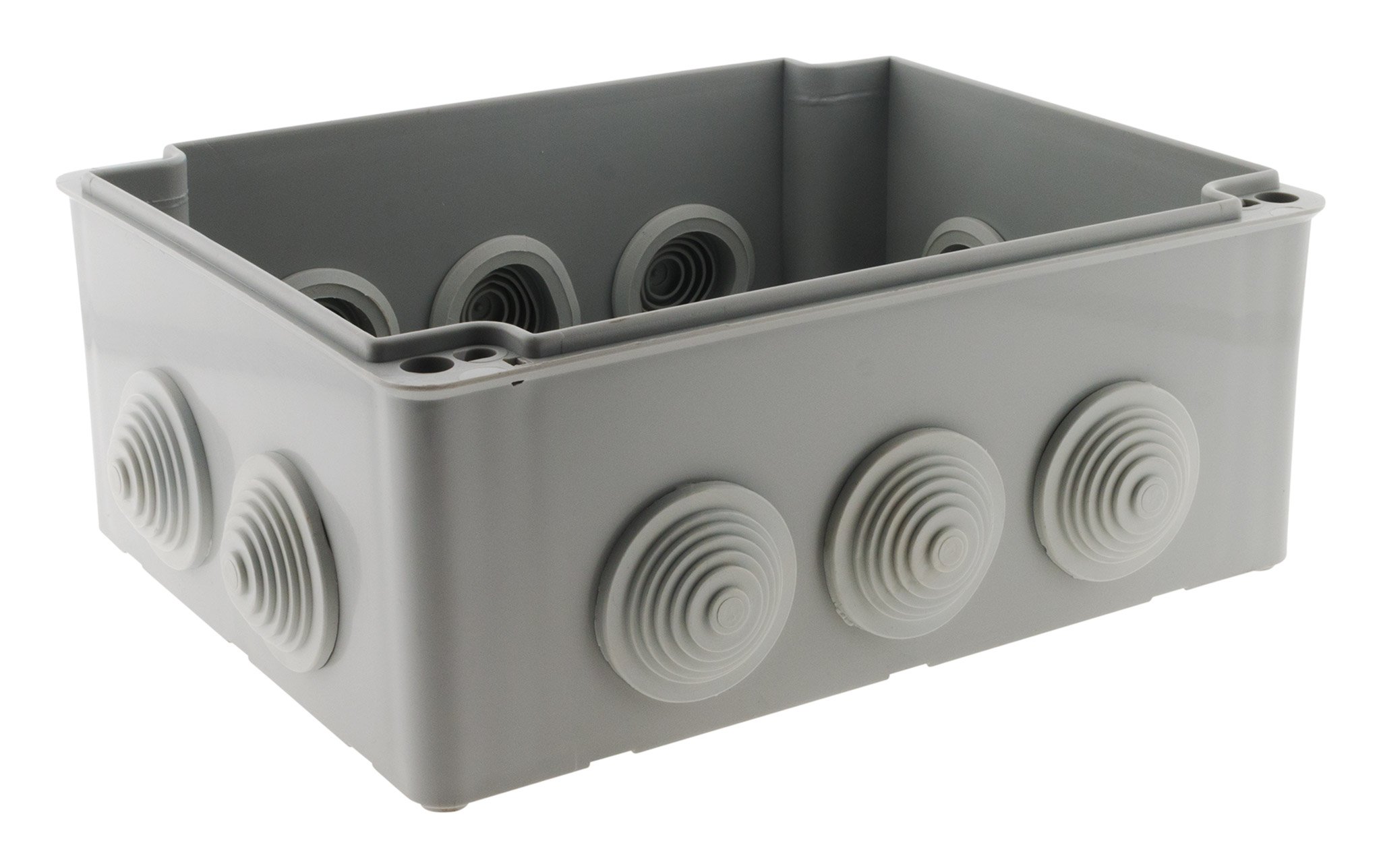 Cassetta Distribuzione Industriale IP65 - 220x170x86mm, Coperchio Trasparente, Grigio RAL 7035 - Foto 7