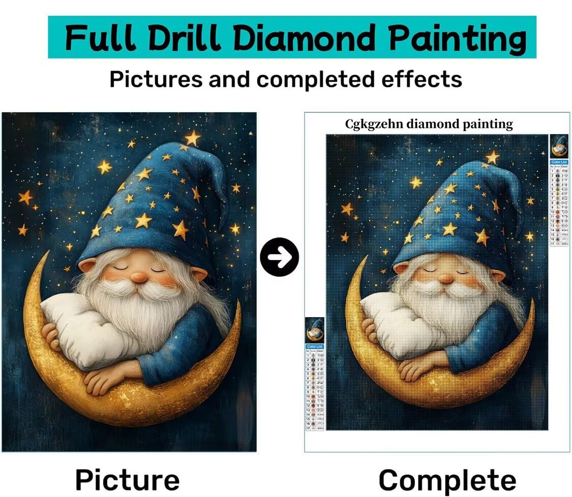 Malarstwo diamentowe 5D, XXL, 70 x 90 cm, dla dzieci od 6 lat, księżyc, kwadratowe kamienie, zestaw do majsterkowania, dla dorosłych, mozaika, haft, dekoracja festiwalowa, F-245