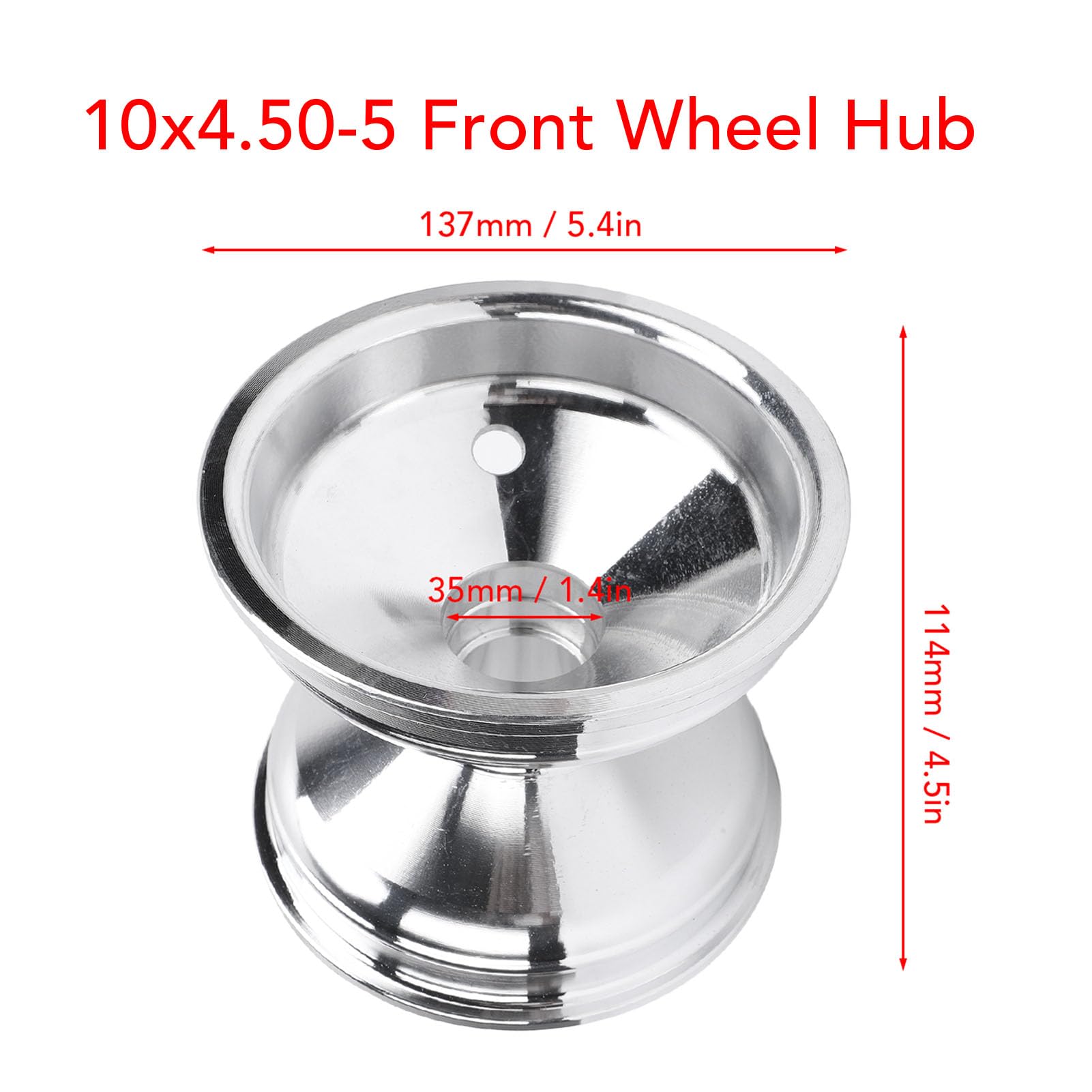 CCYLEZ 10x4.50-5 del Bordo della Ruota ATV, della Ruota Anteriore in Lega di Alluminio per Carrello Kart Utv, Dimensioni 10x4.50-5, per Cerchi di Ruota Anteriore