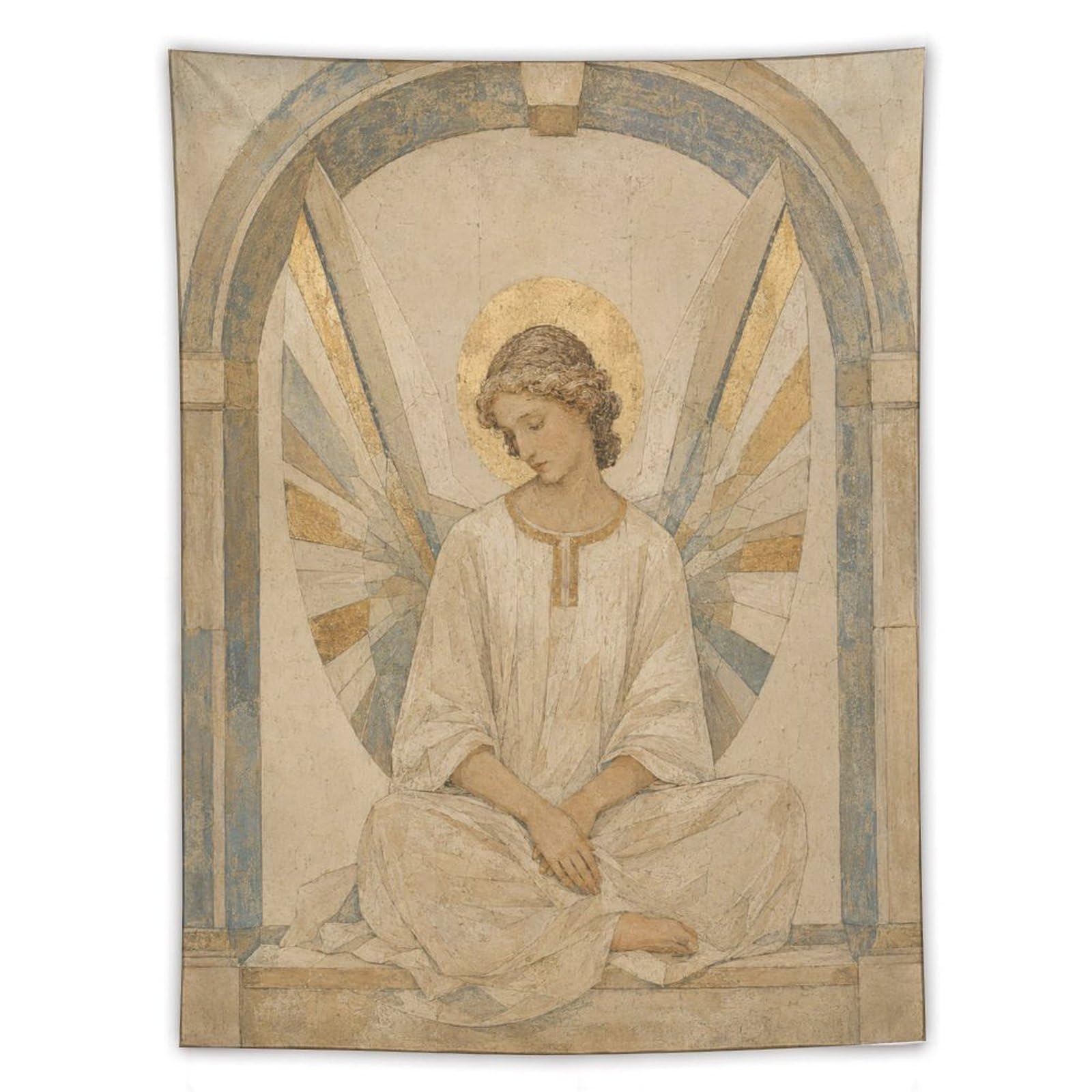 H3B8U2Y5 Archangel Gabriel Wall Tapestry, Surrealist Style, Dorm Room