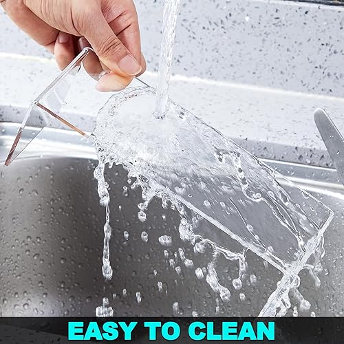 Vista 7 de Sintuff Juego de 4 elevadores de acrílico grandes para exhibición, soportes de exhibición de acrílico transparente, estantes de exhibición