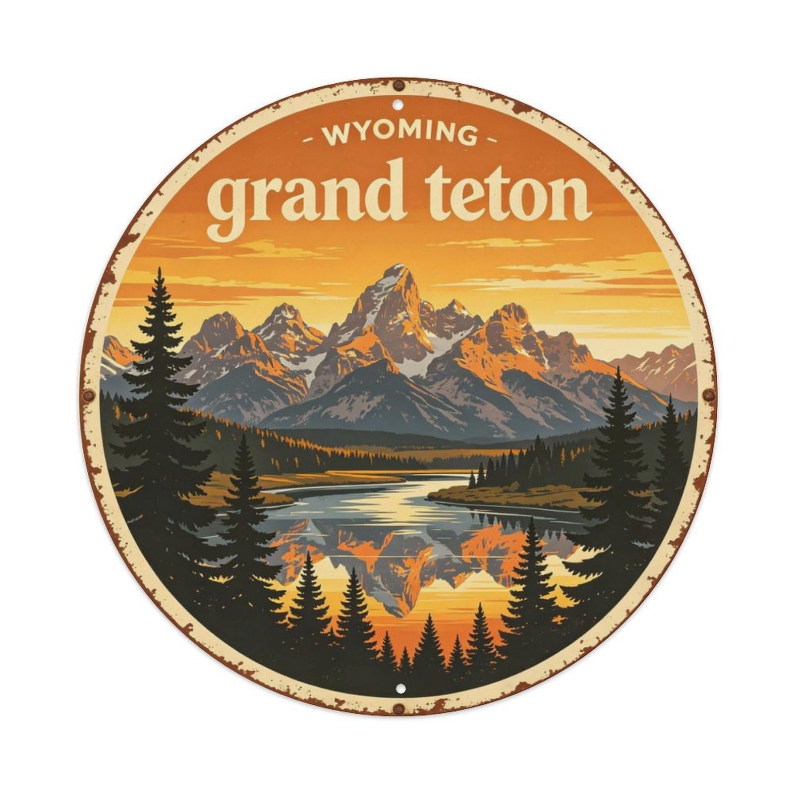 Grand_teton_vintage Metal Tin Sign Plaque