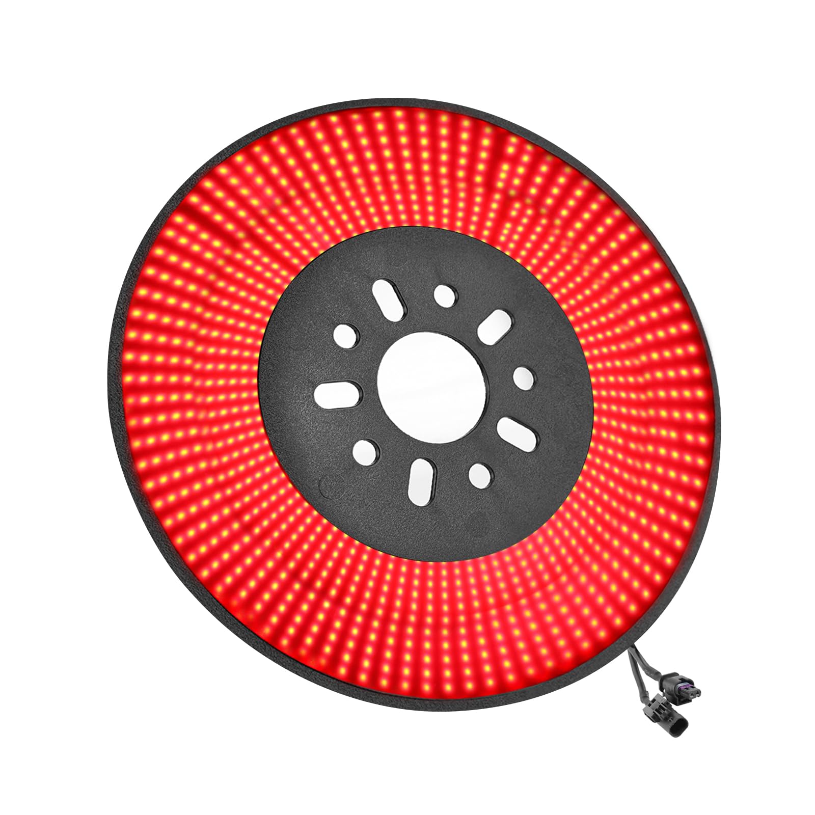 Spare Tire Brake Light for Wrangler JL JLU 2018-2024, LED 3rd Third Brake Light, Plug-N-Play Wheel Lights, Red Ring Rear Brake Tail Light for Wrangler JL JLU Accessories