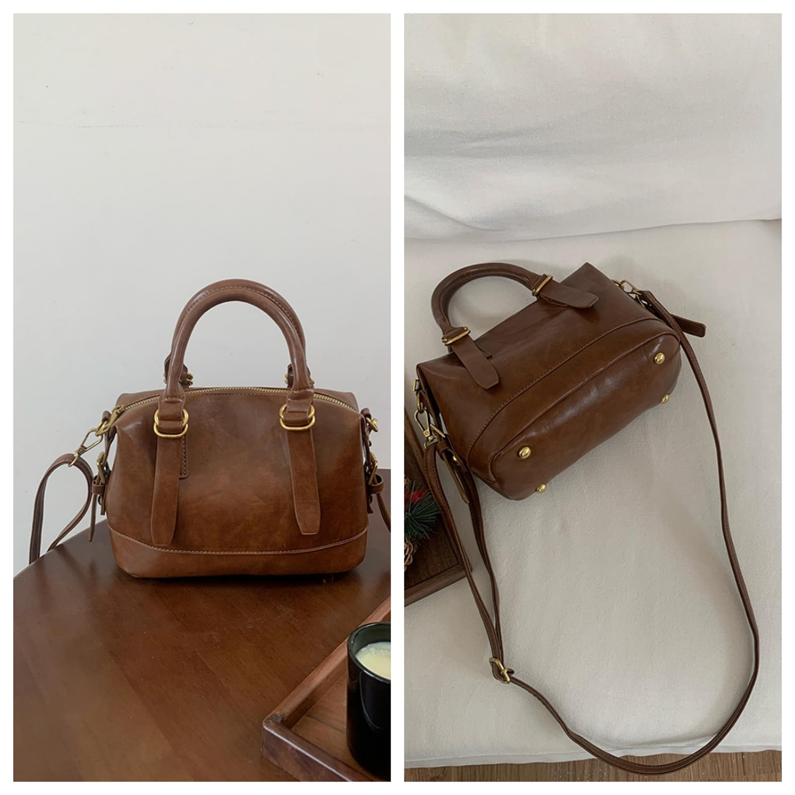 Borsa Versatile retrò Ed Elegante, Perfetta per Il Pendolarismo A Tracolla Tracolla-Nero