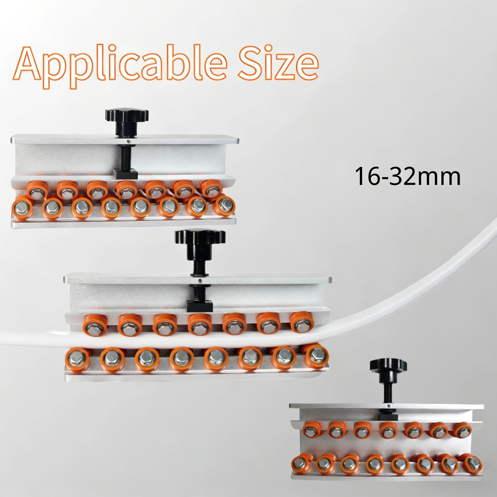 Máquina niveladora de tuberías de 16-32 mm, alisador de tubos de plástico de aluminio con ruedas a prueba de óxido, enderezador de tubo hueco para tubos de aluminio y cobre y PVC