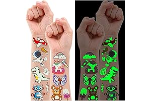 Partywind Luminous Temporary Tattoo Stickers for Kids