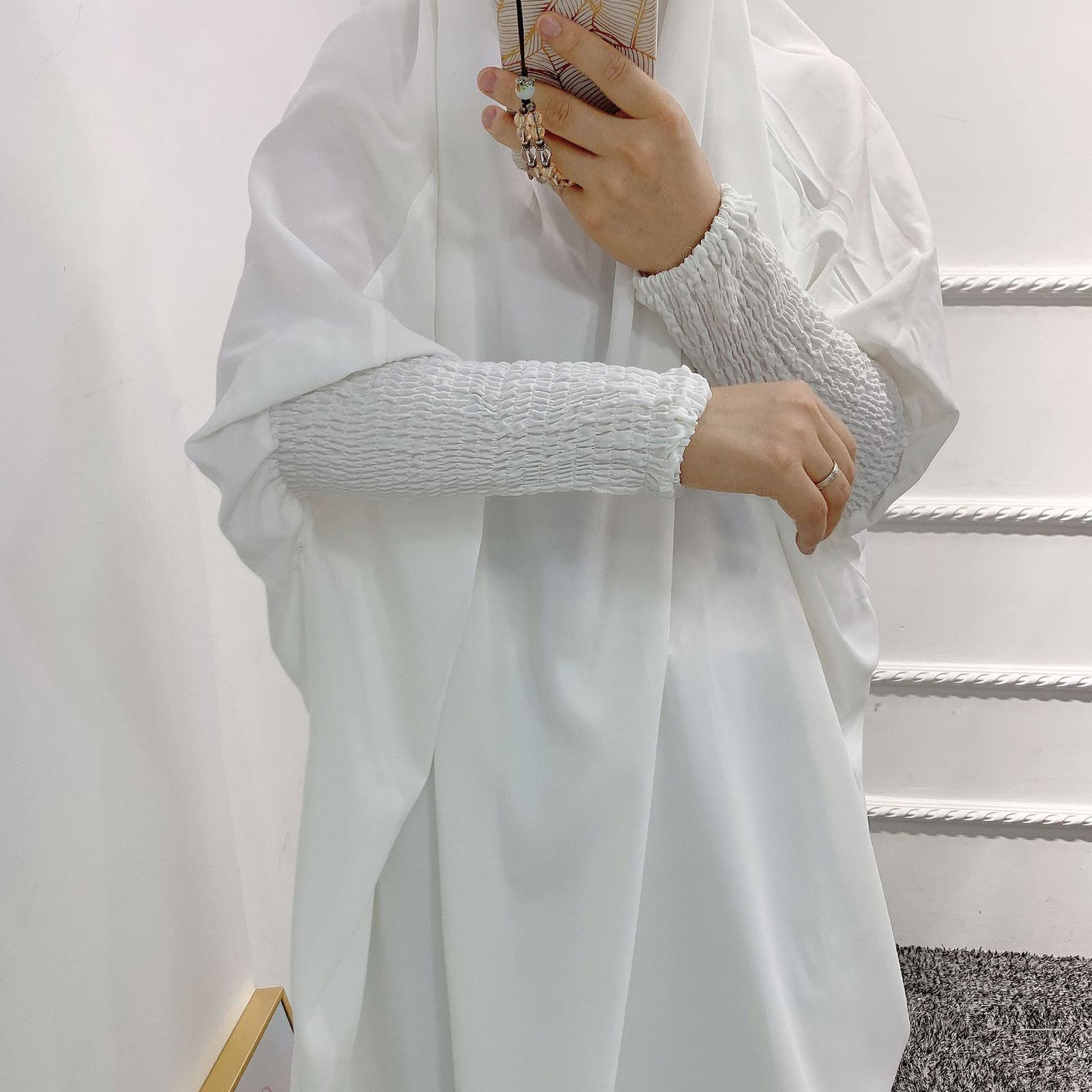 CLMJHG Abaya für Damen, muslimische Kleider, Robe, Damen, muslimisches Abaya-Kleid, Ramadan-Gebetskleidungsstück, Hijab mit Kapuze, Dubai, vollständige Abdeckung, Islam-Robe, afrikanischer
