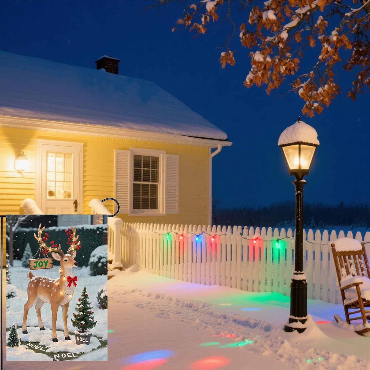 Merry Christmas Flag 12x18 Inch,Christmas Deer Winter Holiday Yard Outdoor Decorative Flag for Christmas Farmhouse Holiday Yard Seasonal Outdoor Outside Decoration - Image 6