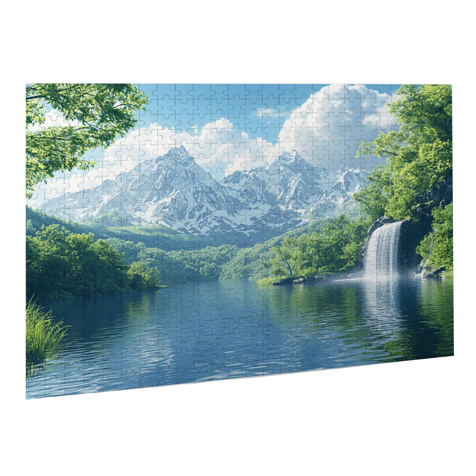 Puzzle dla dorosłych, 6000 sztuk, trudne drewniane puzzle, gra, gra logiczna, gra ręczna, dekoracja rodzinna, kreatywna rozrywka, prezent 105 x 179 cm las jezioro K0F-835