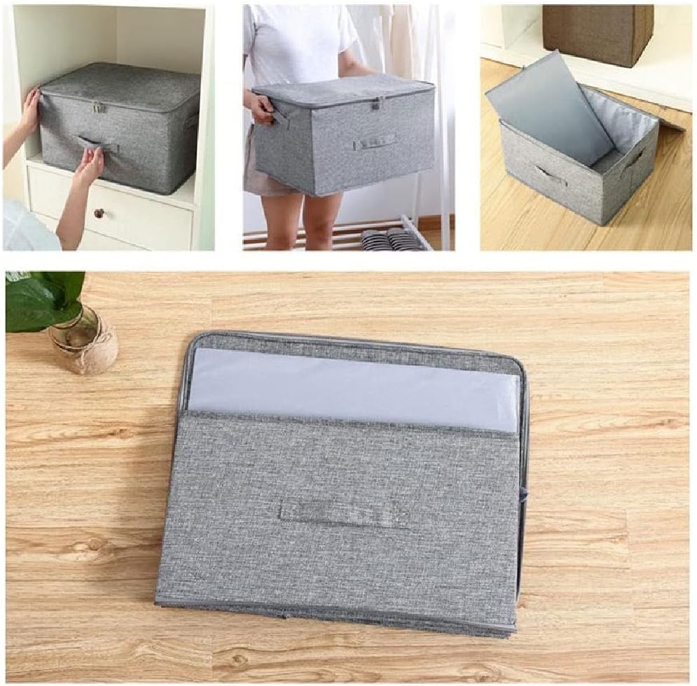 Storage Box Folding Dirty Clothes Hamper Storage Waterproof Clothes Bucket Laundry Basket Storage Basket (Color : Brown,) (Beige One Size)